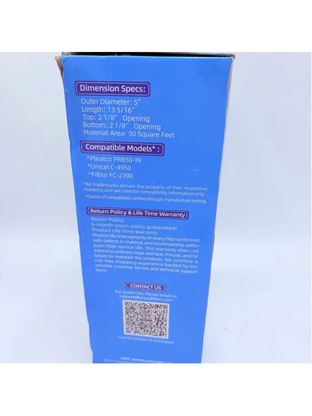 TOREAD TRF-4950 Spa Filter Replaces Unicel C-4950, Pleatco PRB50-IN, FC-2390